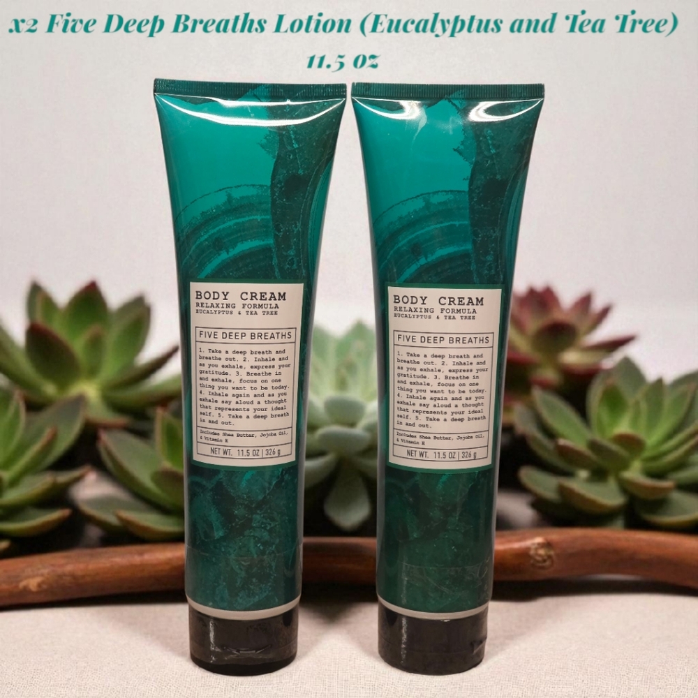 x2 Five Deep Breaths Body Cream Eucalyptus/Tea Tree